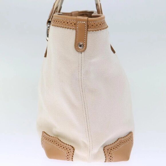 BURBERRY Blue Label Tote Bag Canvas Beige Auth bs13947 - Picture 4 of 15